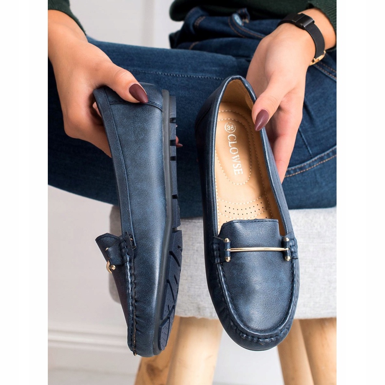Clowse Comfortable loafers navy blue 1
