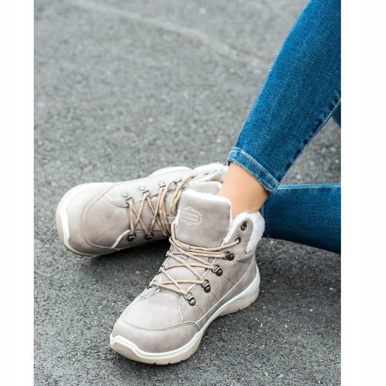 Arrigo Bello Warm winter boots beige grey 1