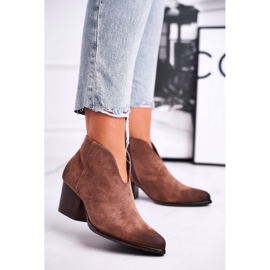 Vinceza Best Choice Women's Booties With A Cut brown 1