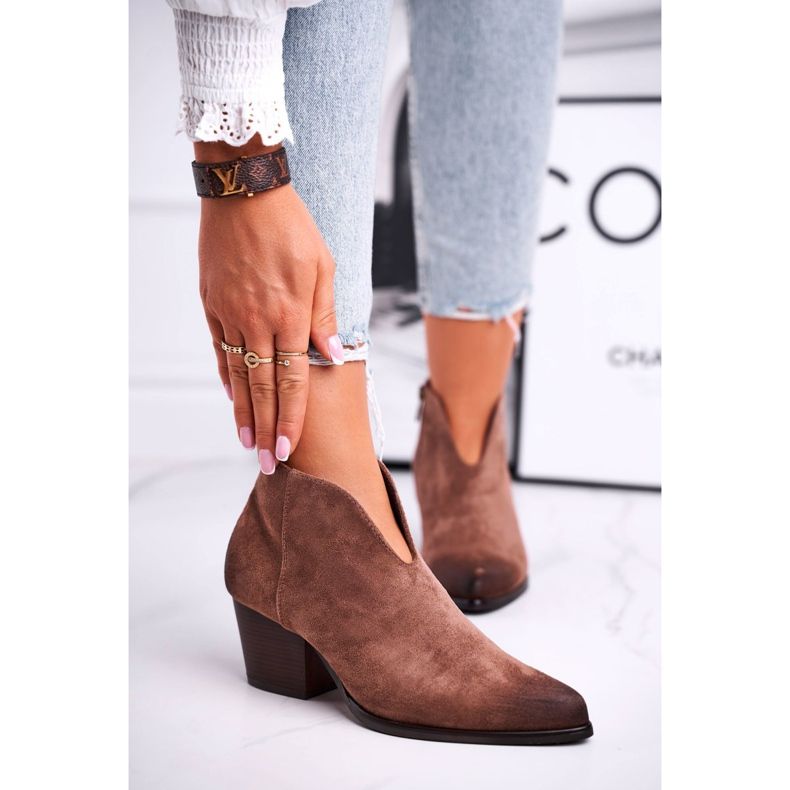 Vinceza Best Choice Women's Booties With A Cut brown 2
