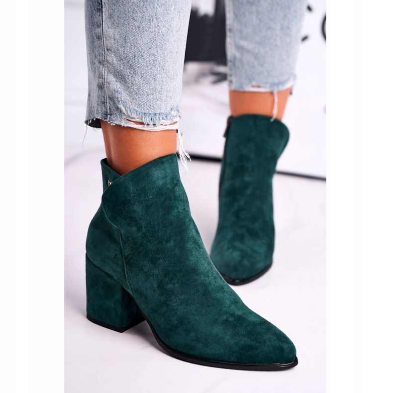 Vinceza Women's Boots Warm Eco Suede Green So Good 2
