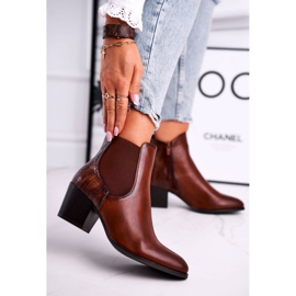Women's Boots On High Heel Sergio Leone Brown BT613 1