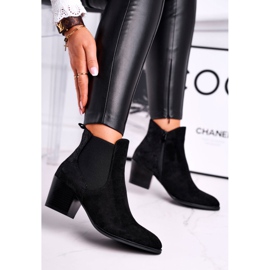 Women's Boots On High Heel Sergio Leone Suede Black BT613 2