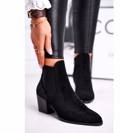 Women's Boots On High Heel Sergio Leone Suede Black BT613 1