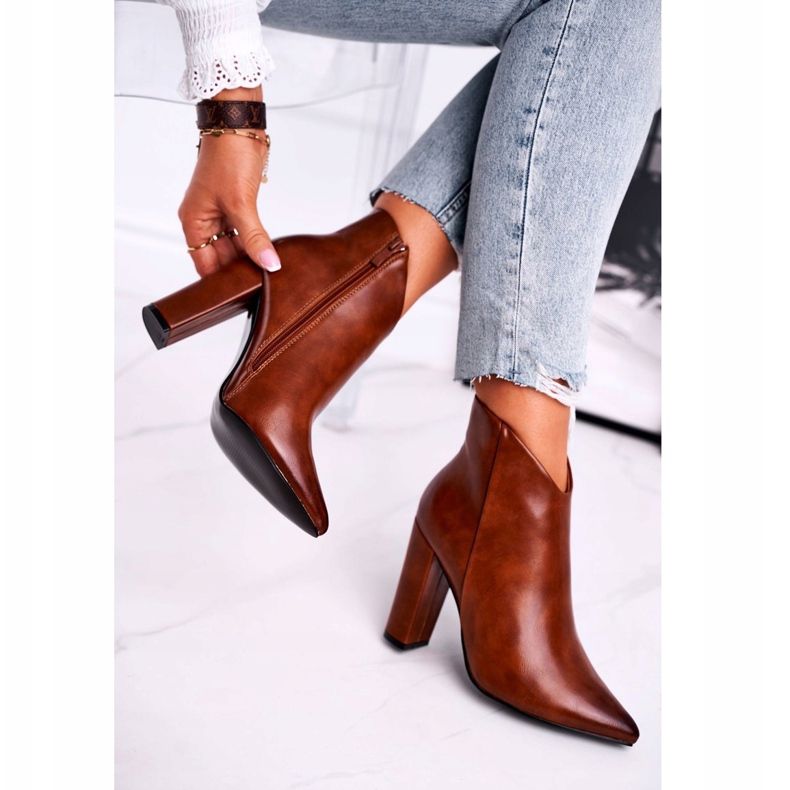 Marquiiz Women's Boots On High Heel Camel Rise Up brown 2