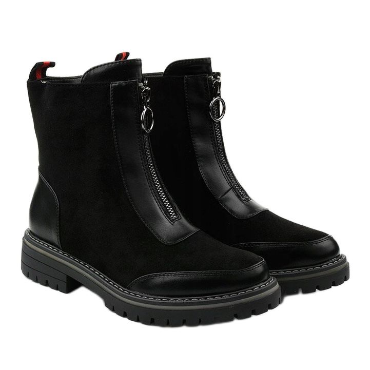 BM Black flat Shadowgrain insulated boots 2