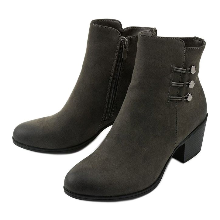 Gray suede ankle boots on the Keenshaper post grey 1