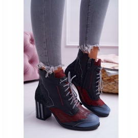 Women's Leather Maciejka Boots Black 03190 multicolored 1