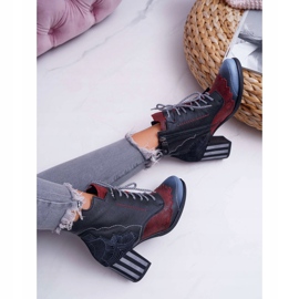 Women's Leather Maciejka Boots Black 03190 multicolored 4
