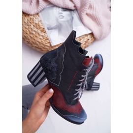 Women's Leather Maciejka Boots Black 03190 multicolored 6