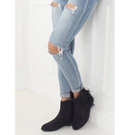 Black Boho style boots, black 688-A99 Black 1