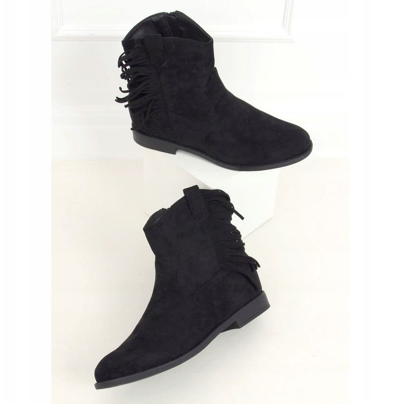 Black Boho style boots, black 688-A99 Black 2