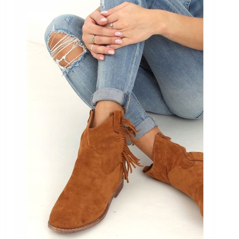 Boots in the style of boho camel 688-A99 Camel brown multicolored 2