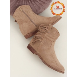 Boho style boots, beige 688-A99 Khaki 1