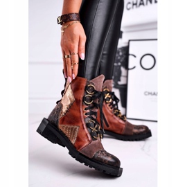 Women's Boots Leather Maciejka Red 04184-29 / 00-3 brown multicolored 1