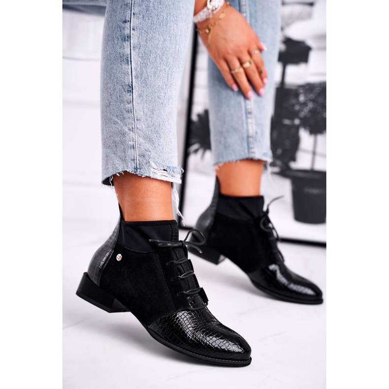 Women's Boots Leather Maciejka Black 04744-20 1