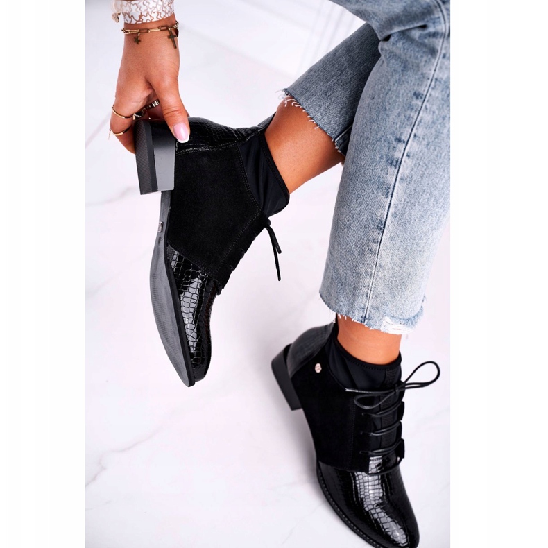 Women's Boots Leather Maciejka Black 04744-20 2