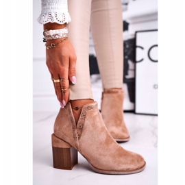 MSMG Women's Boots On Heel Cut Khaki Meliori Dream 2