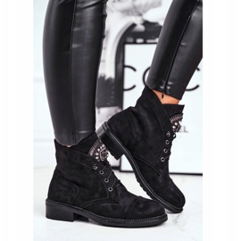 Women's Warm Boots Suede Crystals Black Hondus 2 Women's Warm Boots Suede Crystals Black Hondus 2