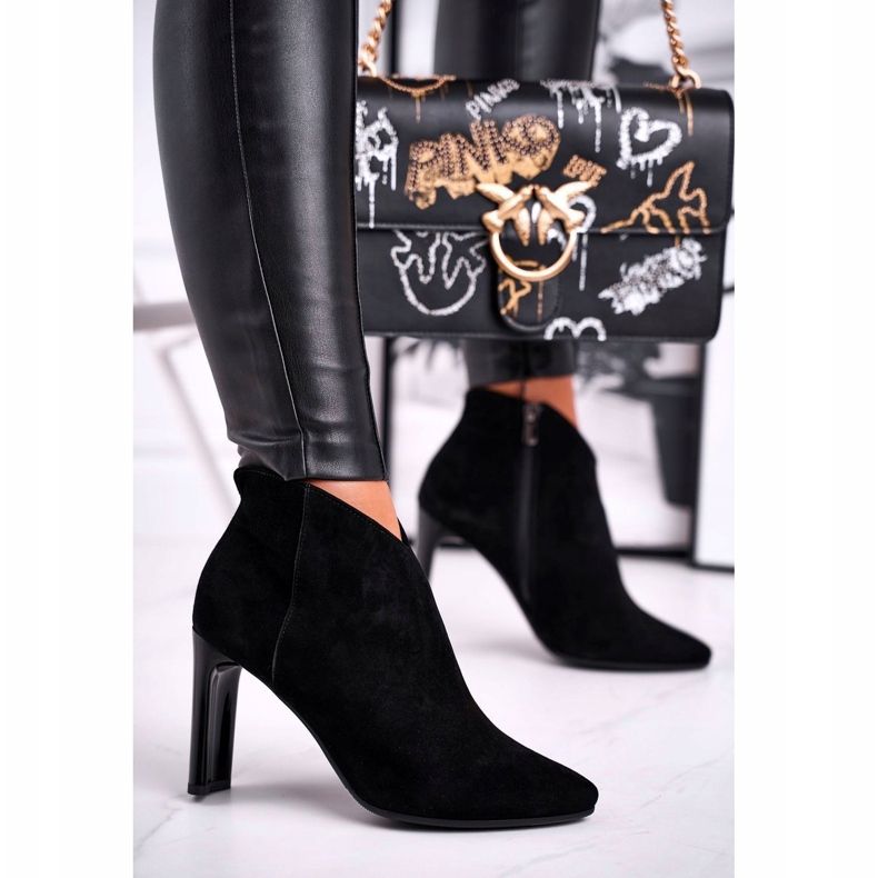 Women's boots on a high heel Laura Messi Black 2200 1