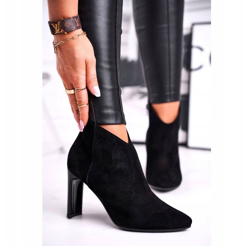 Women's boots on a high heel Laura Messi Black 2200 2