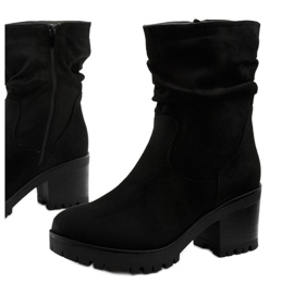 Black ankle boots with a Pirenassa zipper 1