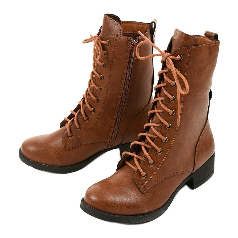 Brown lace-up boots S10 2
