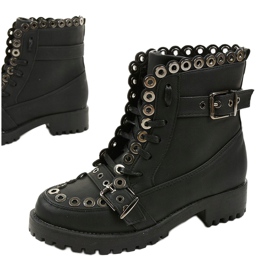 Black insulated boots with a 1370-1 buckle 1