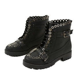 Black insulated boots with a 1370-1 buckle 2