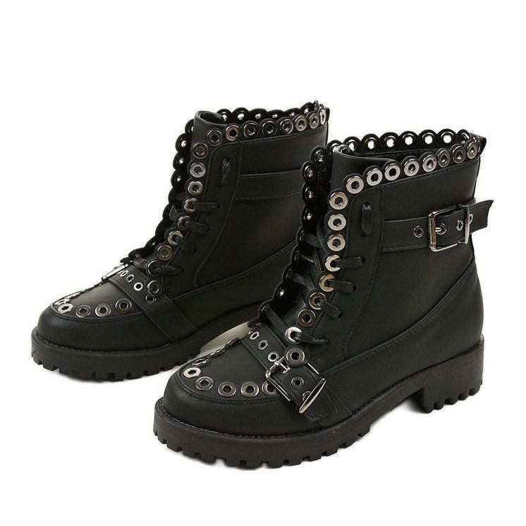 Black insulated boots with a 1370-1 buckle 2
