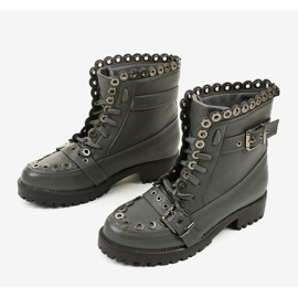 Gray insulated boots with a 1370-5 buckle grey 2