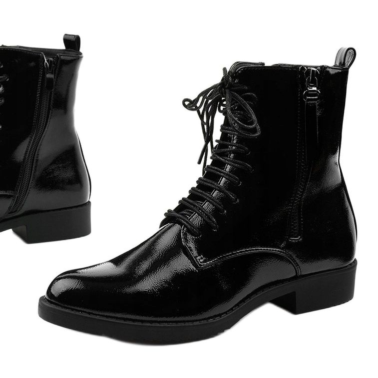 Black women's workery boots A8315 / B 1