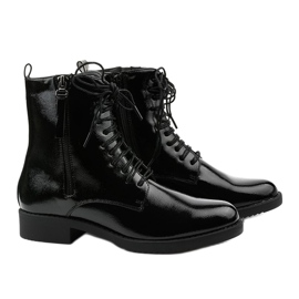 Black women's workery boots A8315 / B 2