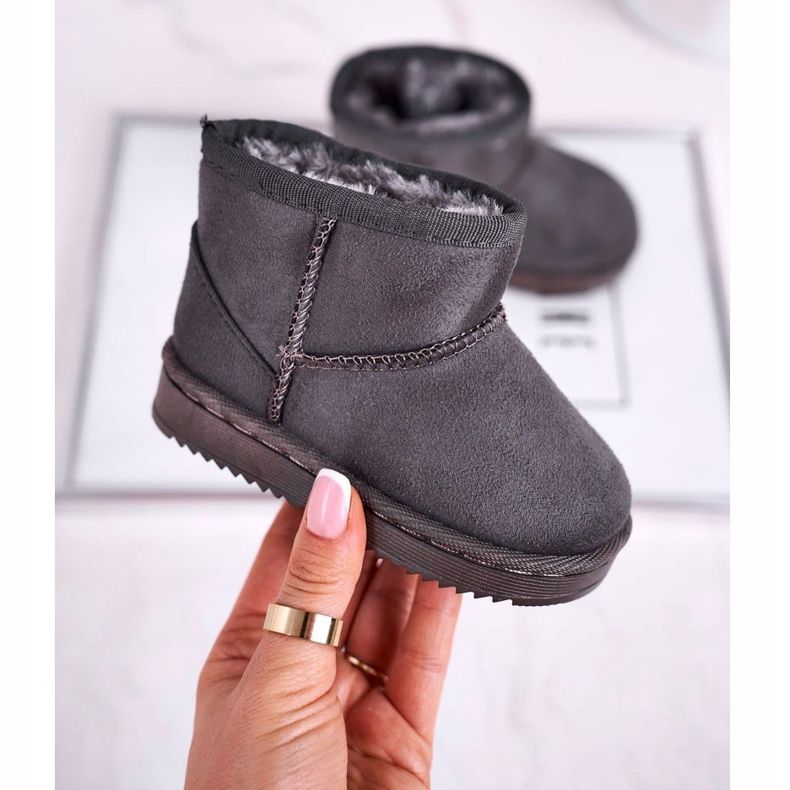 Warm Children's Youth Snow Boots Gray Gooby grey 1