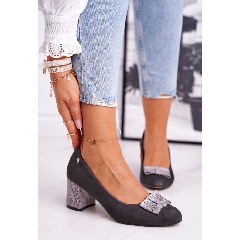 Women's Pumps Maciejka Suede Graphite 3356A-43 / 00-1 multicolored 1