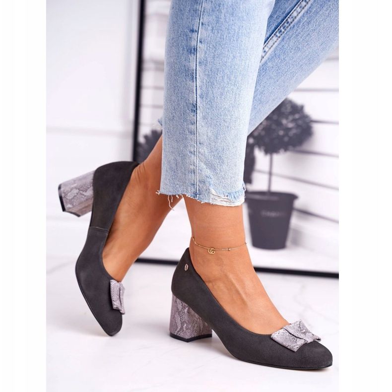 Women's Pumps Maciejka Suede Graphite 3356A-43 / 00-1 multicolored 2