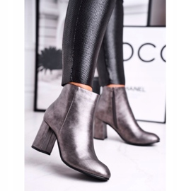 FW1 Women's Boots On Heel Gray Gun grey 1