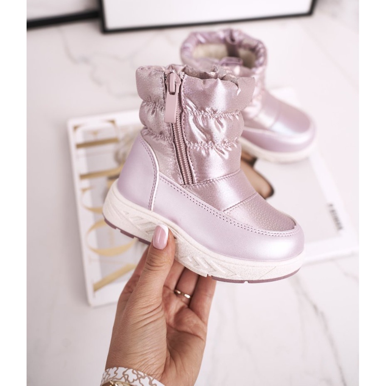 EVE Children's Snow Boots Warmed with Wool Pink Cruella 2