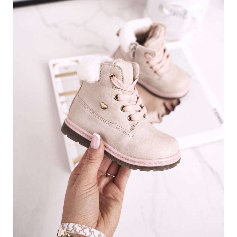 EVE Children's Warm Trappers Boots Beige Maestro 1