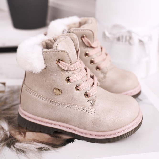 EVE Children's Warm Trappers Boots Beige Maestro 2