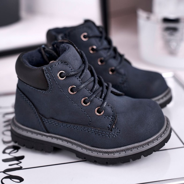 Apawwa Children's boys' hiking boots navy blue Moa 1 Apawwa Children's boys' hiking boots navy blue Moa 1