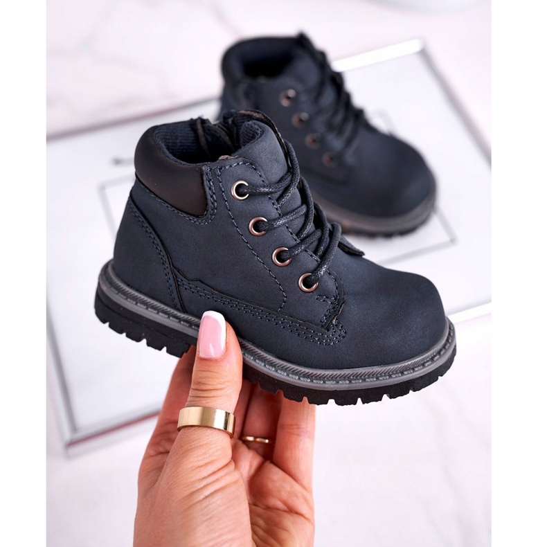 Apawwa Children's boys' hiking boots navy blue Moa 2 Apawwa Children's boys' hiking boots navy blue Moa 2