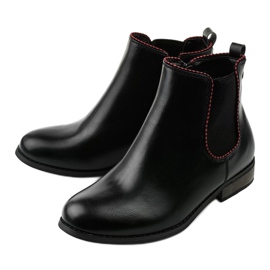 Black flat Chelsea boots with an elastic band 20Y8031-1 2