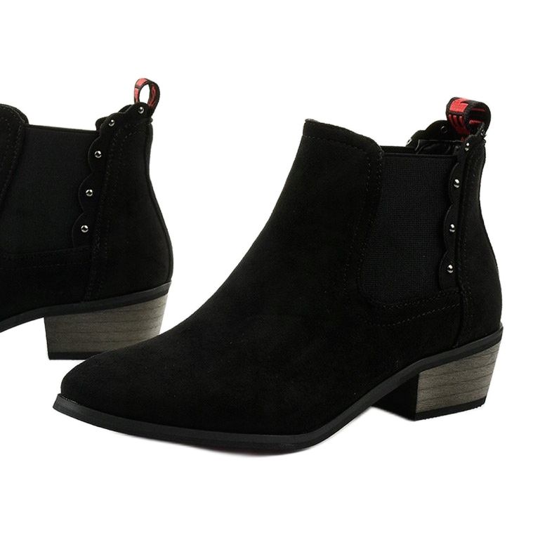 Black flat ankle boots from Nilanda 1
