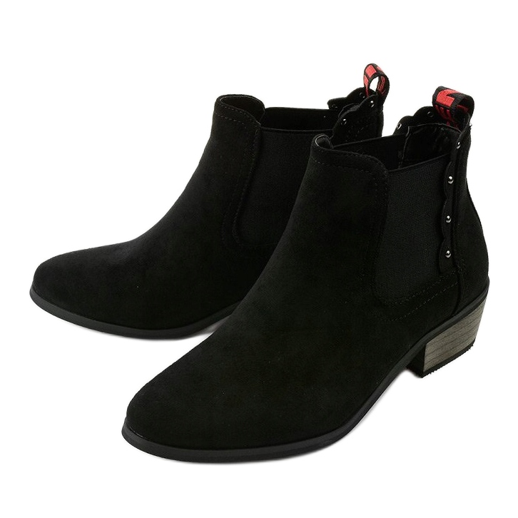 Black flat ankle boots from Nilanda 2