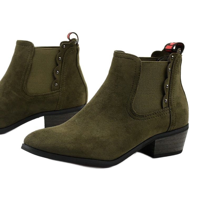 Green flat ankle boots from Nilanda 1