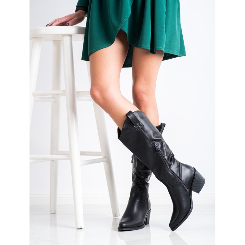 SHELOVET Black cowboy boots 1 SHELOVET Black cowboy boots 1