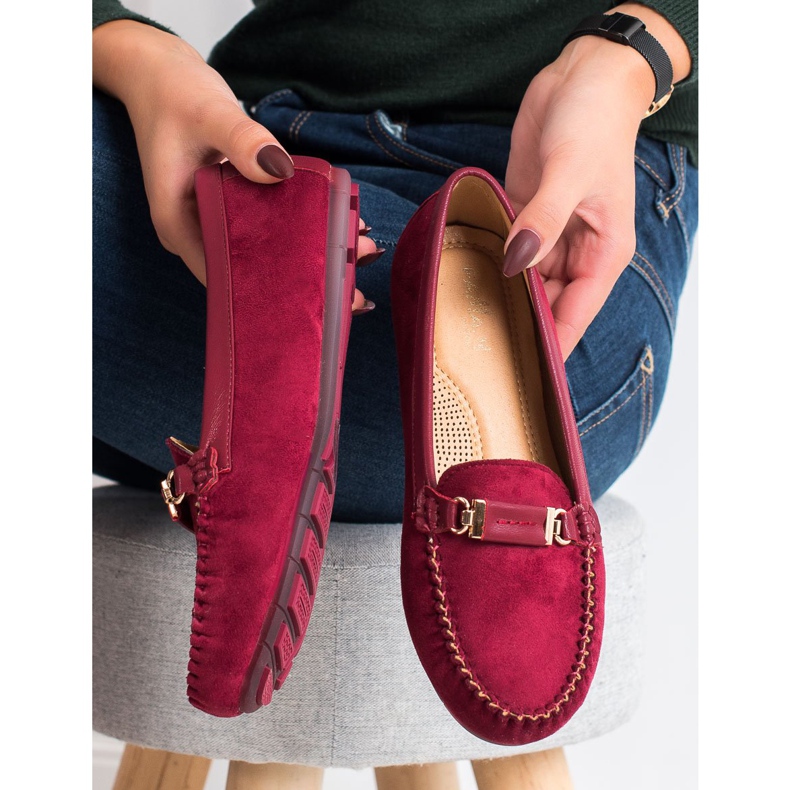 Fama Suede loafers red 1