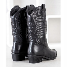 SDS Black cowboy boots 1