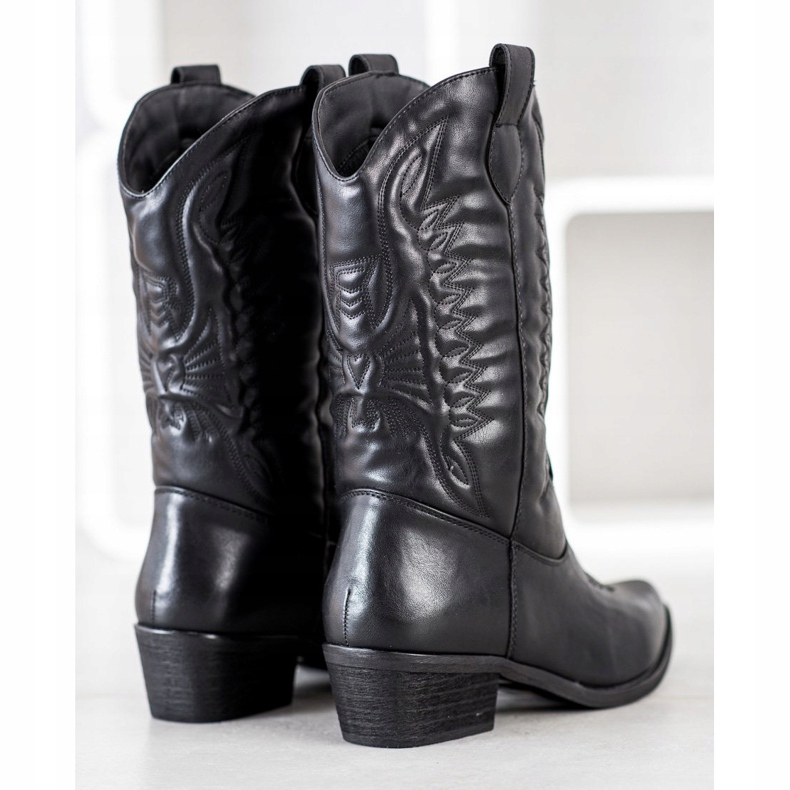 SDS Black cowboy boots 1